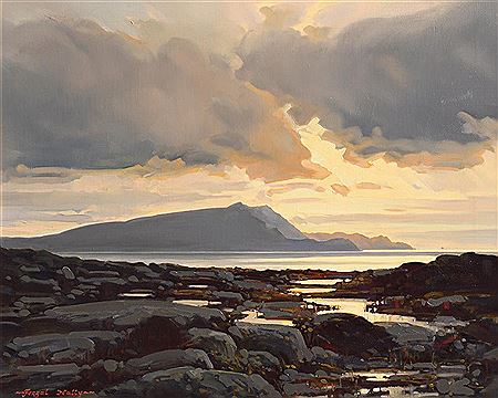 Fergal Nally : Last Light Over Craoghann, Achill, Co Mayo (1995)