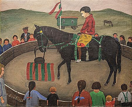 Jakob Brackle : Village circus, 1928