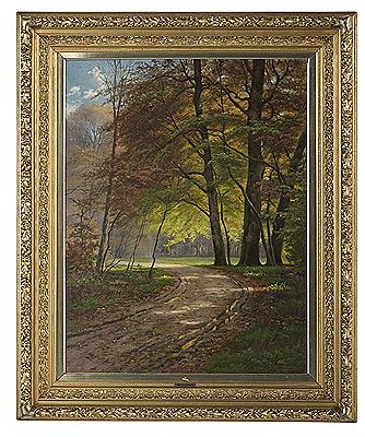 August Jacobsen : 'Autumn Woods'