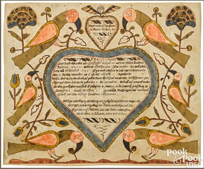 Christian Mertel : Fraktur for Christoffel Scheff, born 1783