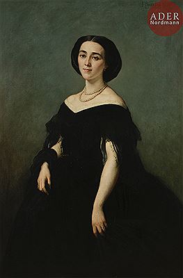 Felix Joseph Barrias : Portrait of Olga Pitray Segur, 1859