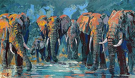 Mark Enslin : Herd Elephants