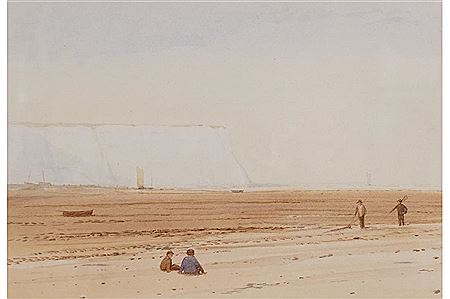 Mike Bernard : Figures on a beach, circa 1970