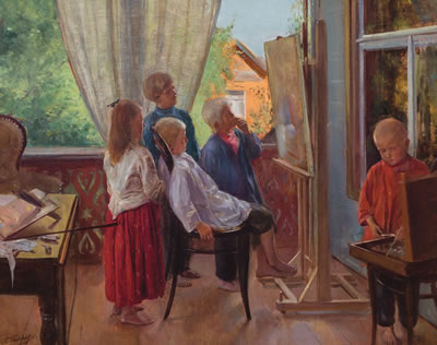 Joseph Alfred Terry : Morning Painting Class