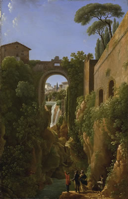 Jean Joseph Xavier Bidauld : VIEW OF THE PONTE ROCCO, TIVOLI