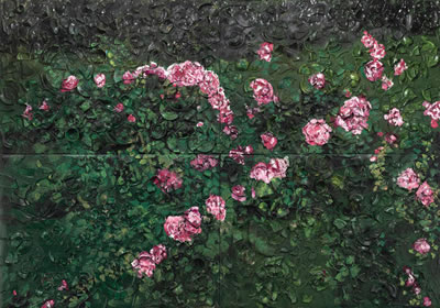 Julian Schnabel : LARGE ROSE PAINTING (NEAR VAN GOGH'S GRAVE)