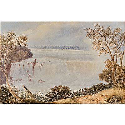 John Herbert Caddy : THREE WORKS RELATING TO THE NIAGARA RIVER: CANADIAN FALLS OF NIAGARA AND RAPIDS; QUEENSTON HEIGHTS FROM ROAD TO NIAGARA; AND STREETS ISLAND - RAPIDS ABOVE FALLS, NIAGARA