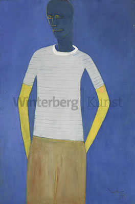 Willibald Kramm : Junge vor Blau.